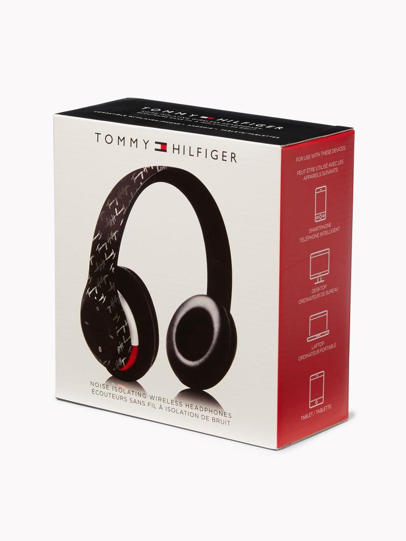 Férfi Tommy Hilfiger TH Wireless Headphones Technology Fekete | HU 1582CTV